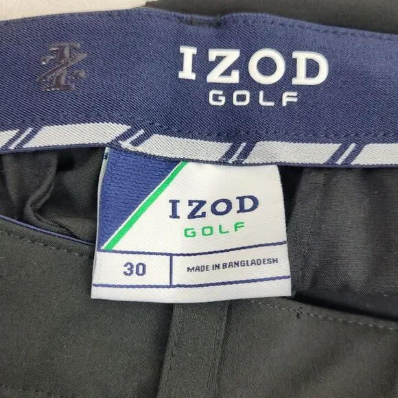 IZOD Golf Swing Flex Black Cargo Men's Shorts Size 30 sporty outdoor gorpcore - Picture 5 of 9